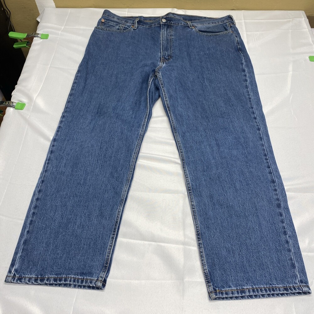 Levi's 550 Relaxed Fit Medium Wash Blue Denim Jeans Men's W42 L30